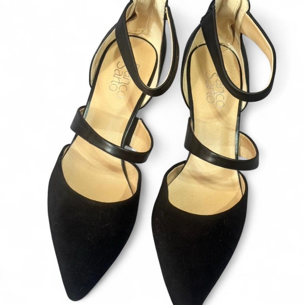 Franco Sarto Stylish Black Suede Women's Shoes Size 8.5
